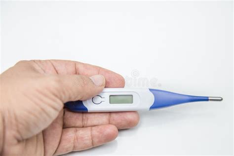 Hand Holding Thermometer Stock Photo Image Of Diagnosis 177355122