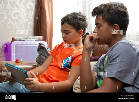 Two Boys Playing Video Games Hi Res Stock Photography And Images Alamy
