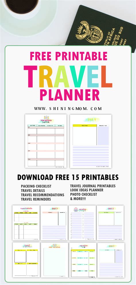 15 FREE Trip Planner Printables For Your Next Vacation Travel