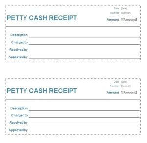 Petty Cash Receipt Template Free Formats Excel Word
