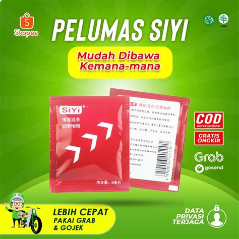 jual pelumas sex tahan lama hubungan intim siyi lubricant kemasan 6 ml per sachet shopee indonesia