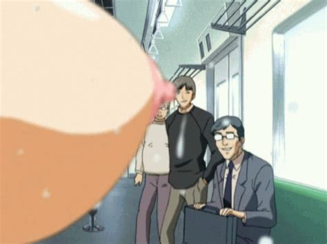 Manin Densha Animated Animated Gif Lowres Bouncing Breasts Breasts