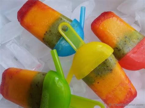 Tri Color Fruit Ice Pops Recipe