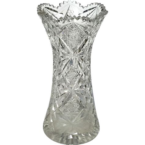 Large Antique Brilliant Cut Crystal Vase Circa 1890 From Stephenakramer On Ruby Lane