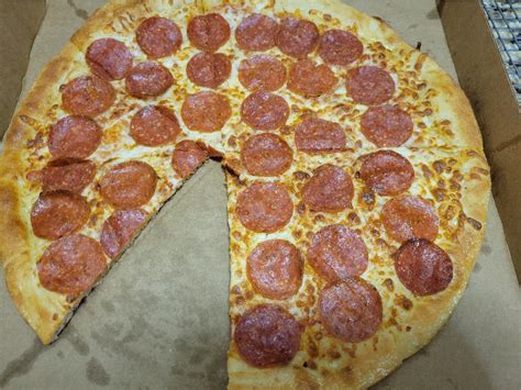 little caesars 14 original round pepperoni pizza nutrition facts eat this much