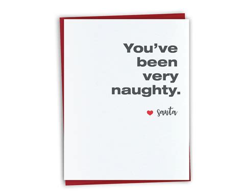 You Ve Been Very Naughty Funny Christmas Card Funny Etsy