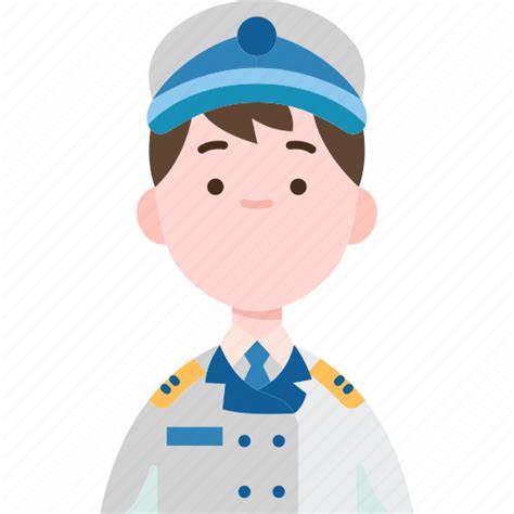 Captain Pilot Airline Crew Uniform Icon Download On Iconfinder