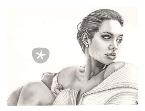 Angelina Jolie Drawing Art Prints And Posters By Sandra Gale