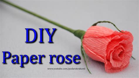 Роза Букеты из конфет Diy Crepe Paper Rose Youtube