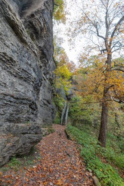 Hiking The Indian Ladder Trail At Thacher State Park Near Albany