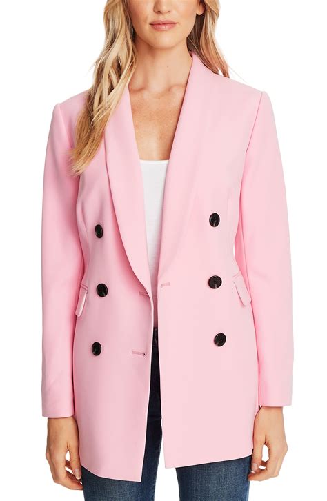 Women S Cece Double Breasted Twill Blazer Size 2 Pink Blazer Jackets For Women Clothes