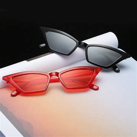 vintage sunglasses women cat s eye luxury brand designer sun glasses retro small red ladies