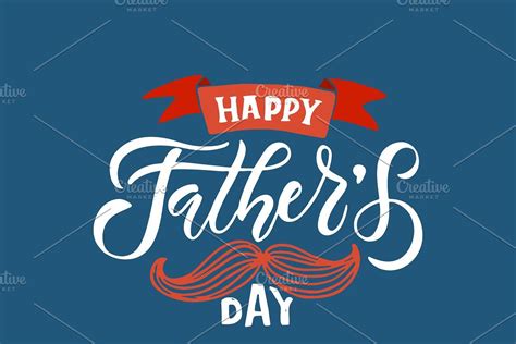 Happy Fathers Day Lettering Card Happy Birthday Lettering Happy