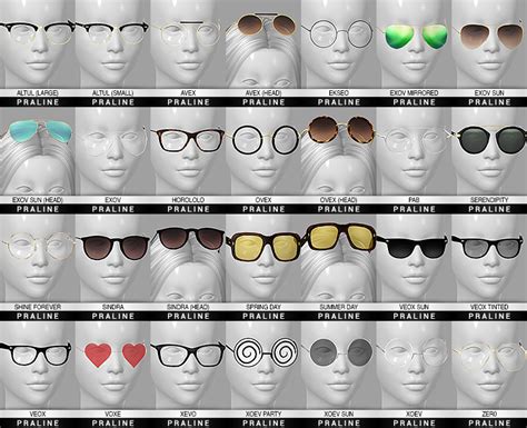 Glasses Ultimate Collection Pralinesims On Patreon Sims 4 Piercings