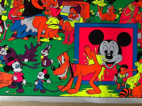 Vintage Black Light Poster Disney Pin Up Wally Wood Orgy Sex Etsy