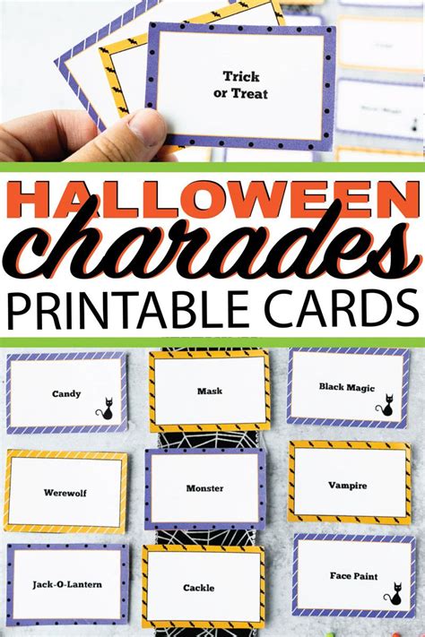 Printable List Of Halloween Charades Words For Kids And Adults Over