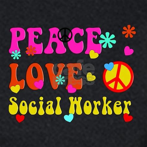 Social Worker Peace Love 2 Mens Zip Up Hoodie Social Worker Peace Love