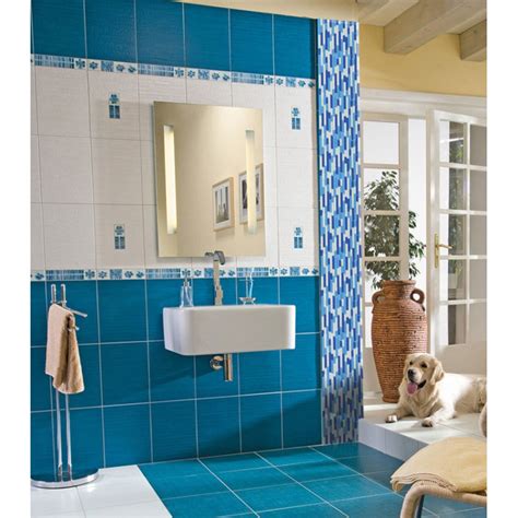 Crystal Glass Mosaics Blue Shower Tile Mosaic Kitchen Backsplash Wall