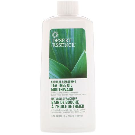 Desert Essence Tea Tree Oil Mouthwash Spearmint 8 Oz Hilife Vitamins