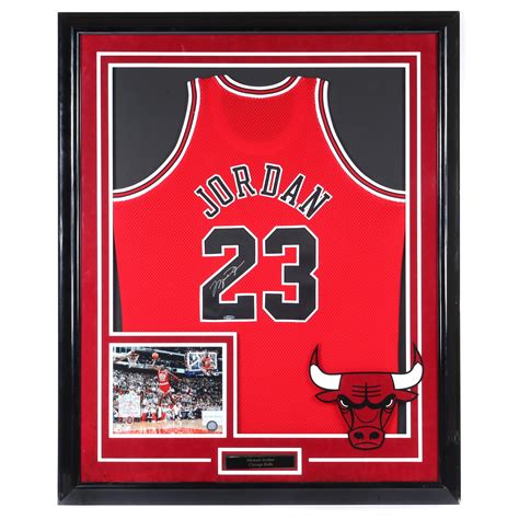 Lot Michael Jordan Autographed Framed UDA Authenticated Jersey