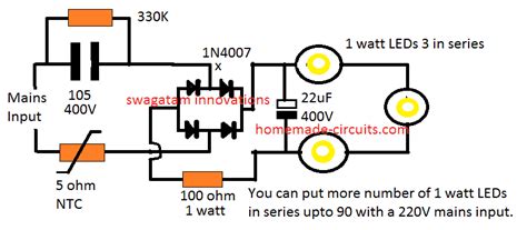 Watt Led Bulb Circuit Diagram