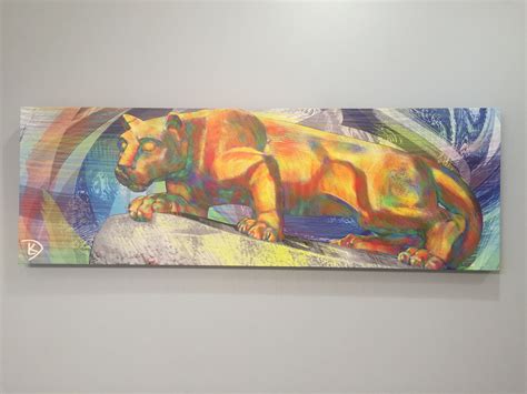 Nittany Lion Shrine Art Penn State Art Penn State Painting Etsy