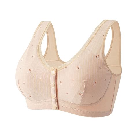 Front Closure Bras For Women Button Shaping Cup Bralettes Full Coverage