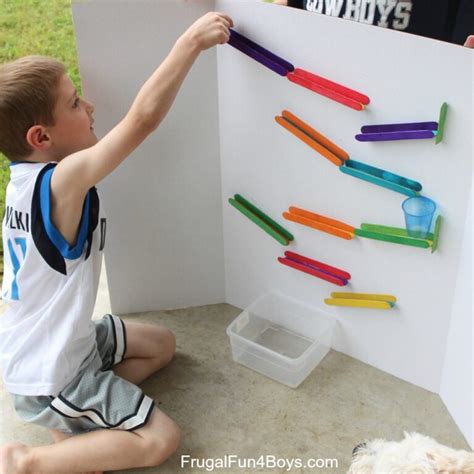 Craft Stick Marble Run Frugal Fun For Boys And Girls