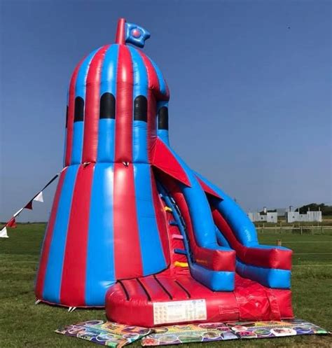 10ft Platform Helter Skelter Slide Bouncy Slides Uk