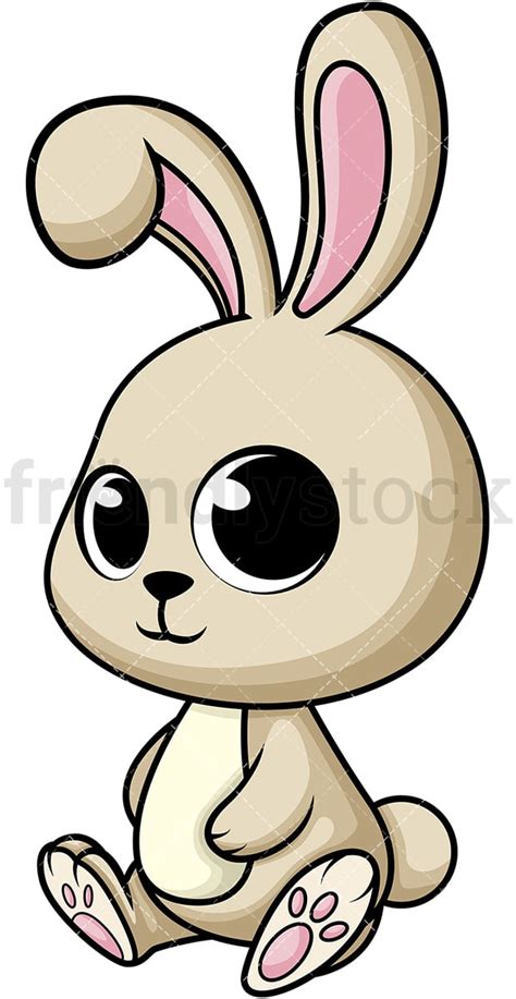 Cute Baby Bunny Cartoon Vector Clipart Friendlystock