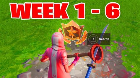 All Secret Battle Stars Season 10 Fortnite Week 1 To 6 Locations