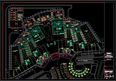 Shopping Mall Architecture Layout Plan Cad Drawing Details Dwg File