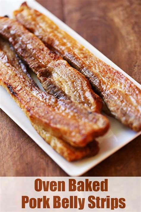 Roast for 2 to 2 1/2 hours or until the meat is very tender and falling apart. Pork Belly Strips | Pork belly strips, Pork belly recipes ...