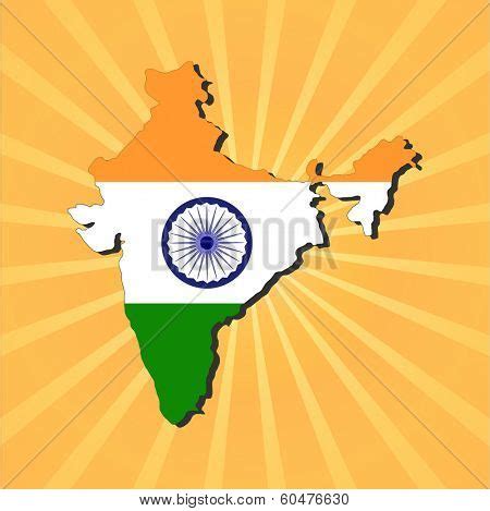 India Map Flag On Vector Photo Free Trial Bigstock