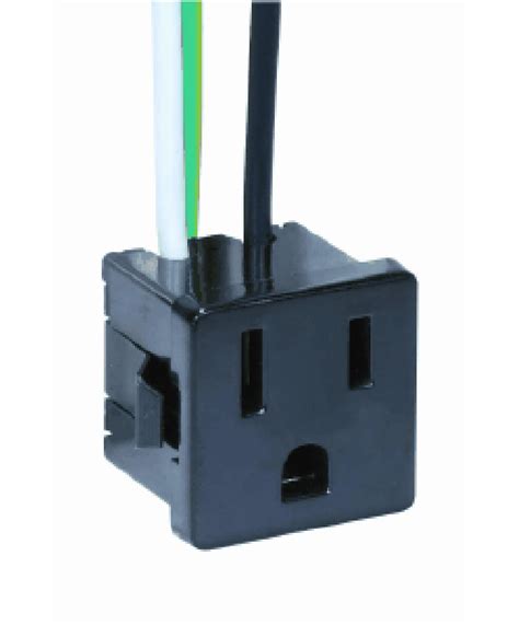 Satconuvo 801142 Black Snap In Single Outlet Convenience Receptacle