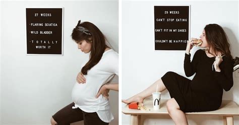 Funny Pregnancy Photos Reveal Honest Look At Maternity Week By Week