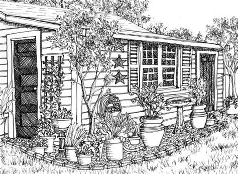 Line Drawing Backyard Drawings Art Drawings Simple Colorful Pictures