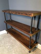 Images of Wood Shelves With Pipes