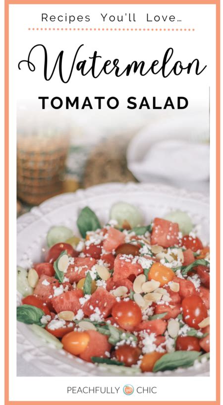 Refreshing Watermelon Tomato Salad Recipe Peachfully Chic