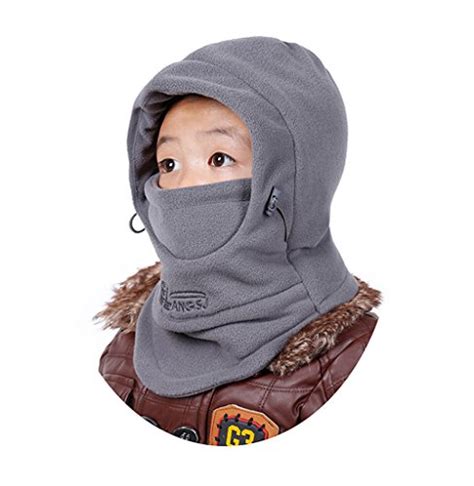 Kids Winter Windproof Balaclava Thick Warm Face Mouth Mask Adjustable