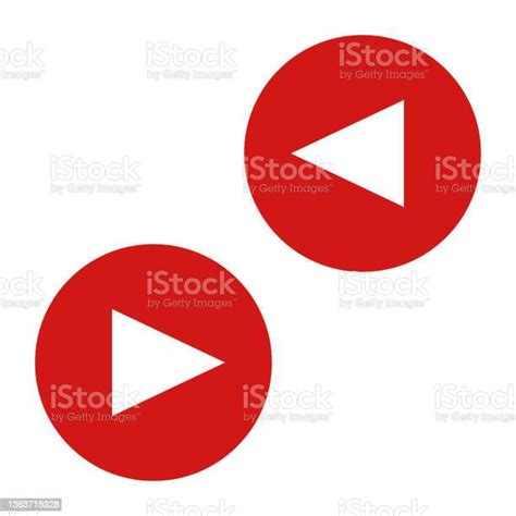 A Set Of Red Play Button Icons Vectors Stock Illustration Download
