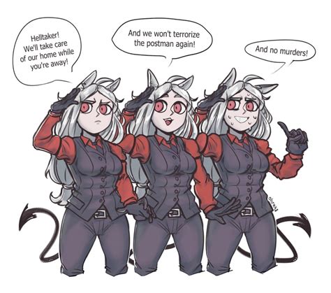 Cerberus Helltaker Drawn By Ohra48 Danbooru