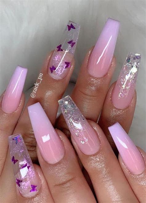 33 Gorgeous Clear Nail Designs To Inspire You Acrylic Nails Coffin
