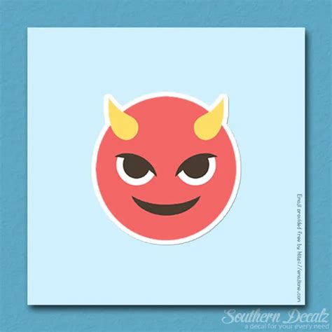 Evil Devil Smiley Emoji Vinyl Decal Sticker C142 35 X 375 2