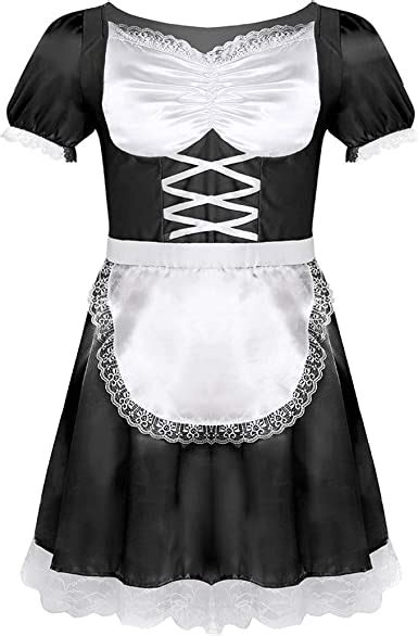 Inlzdz Mens French Maid Outfit Cosplay Costume Stag Do Night Party