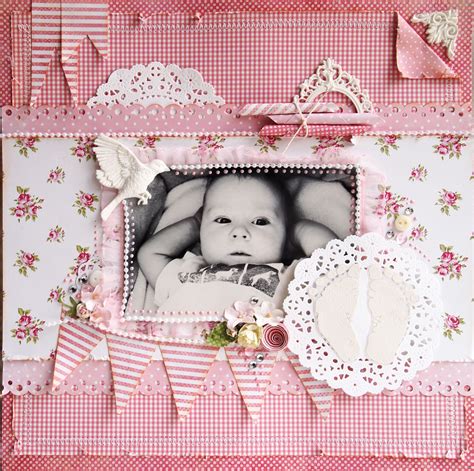 3 Months Already Scrapbook Layouts Baby Girl Scrapbooking Layouts