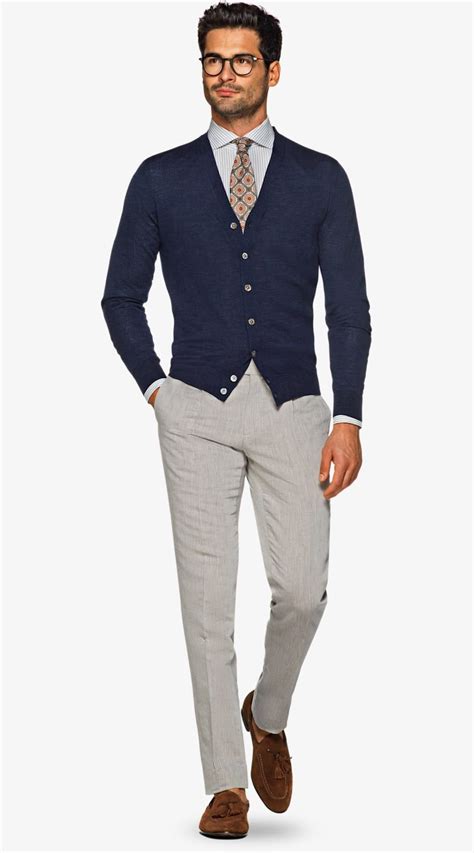 Some of the best views outerwear, posted by susanne månsson on kläder. Blue_Cardigan_SW761 (With images) | Mens casual outfits ...
