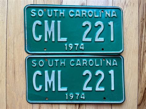 Pair Of 1974 South Carolina License Plates Rusticplates