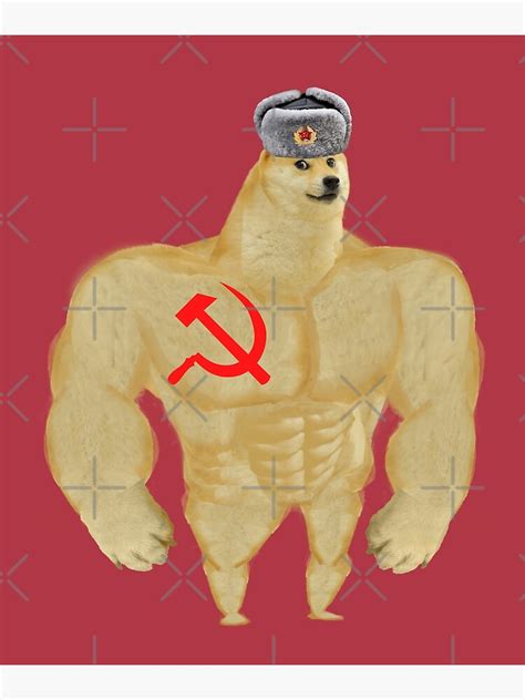 Communist Swole Doge Communism Dog Poster For Sale By