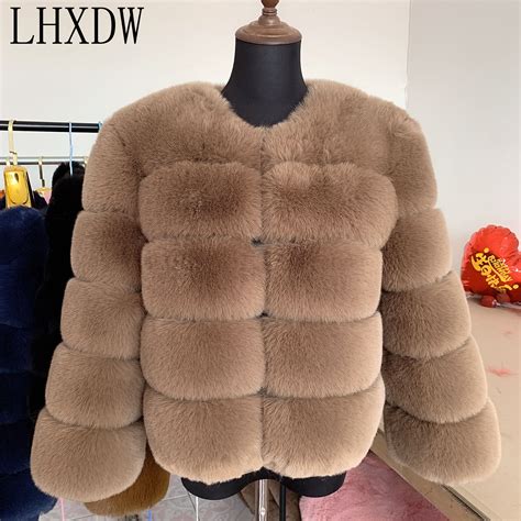 Womens Faux Fur Faux Fur Coat Autumn Winter High Quality Faux Fox Fur